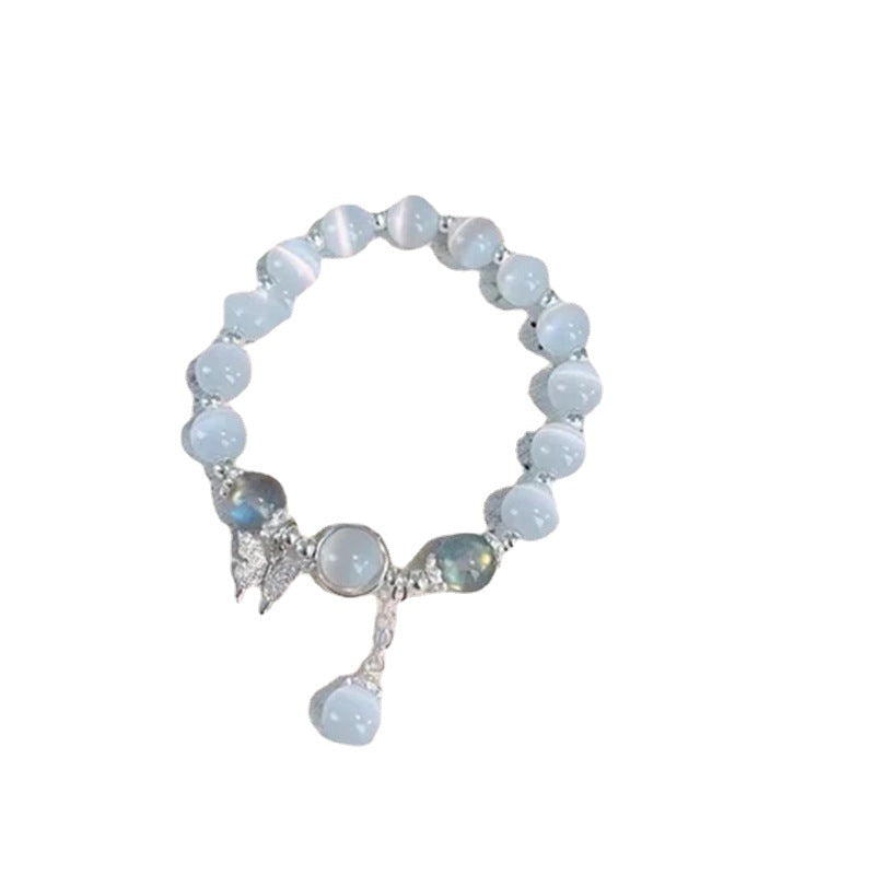 Wholesale Opal Crystal Butterfly Beaded Bracelet